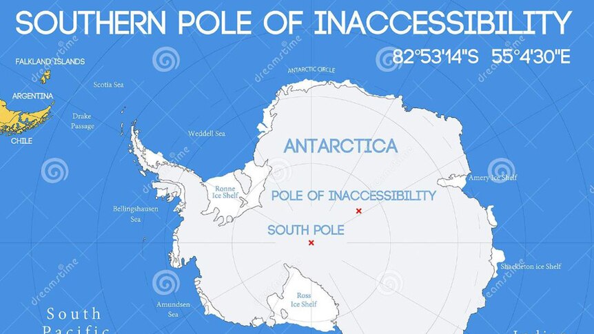 A map of the Antarctic continent