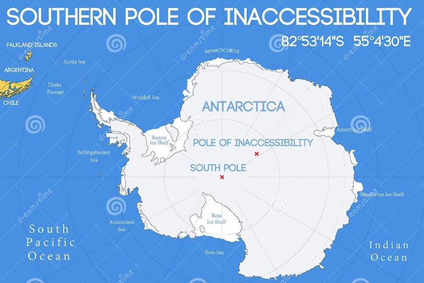 A map of the Antarctic continent
