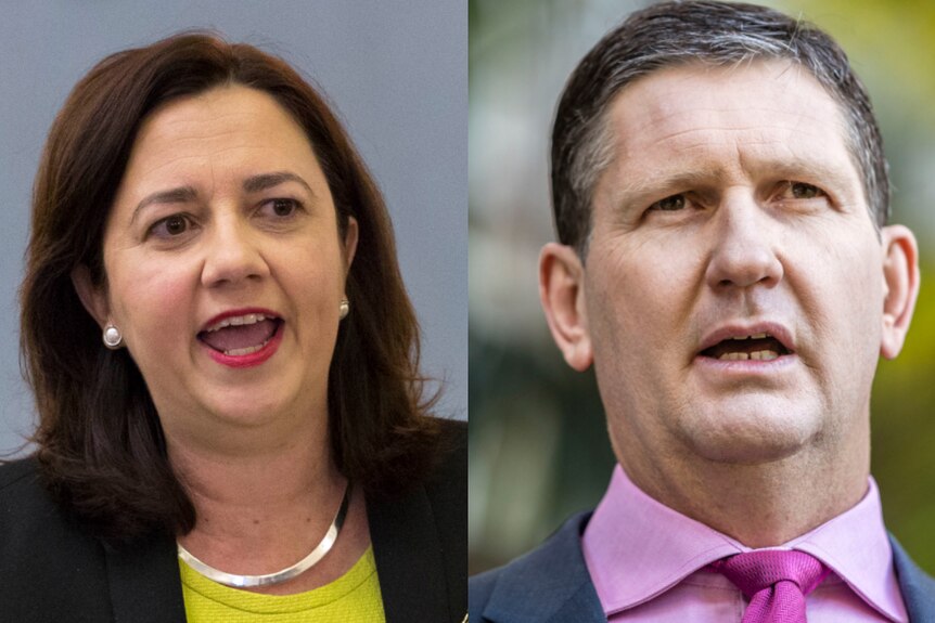 Composite image of Queensland Premier Annastacia Palaszczuk and Opposition Leader Lawrence Springborg