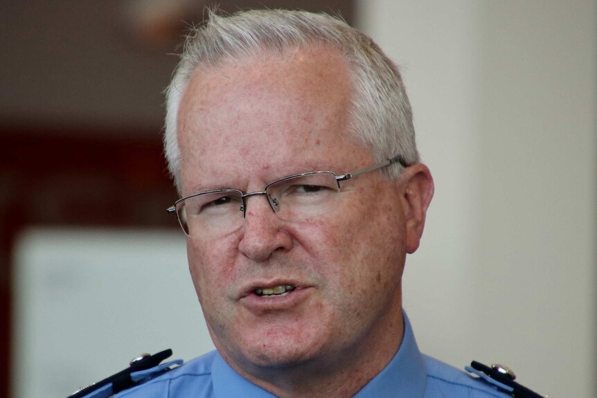 A close up of police commissioner chris dawson.