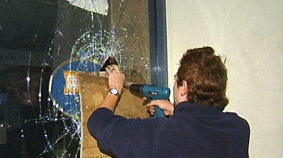 Damage: Cronulla residents say young men armed with baseball bats smashed windows