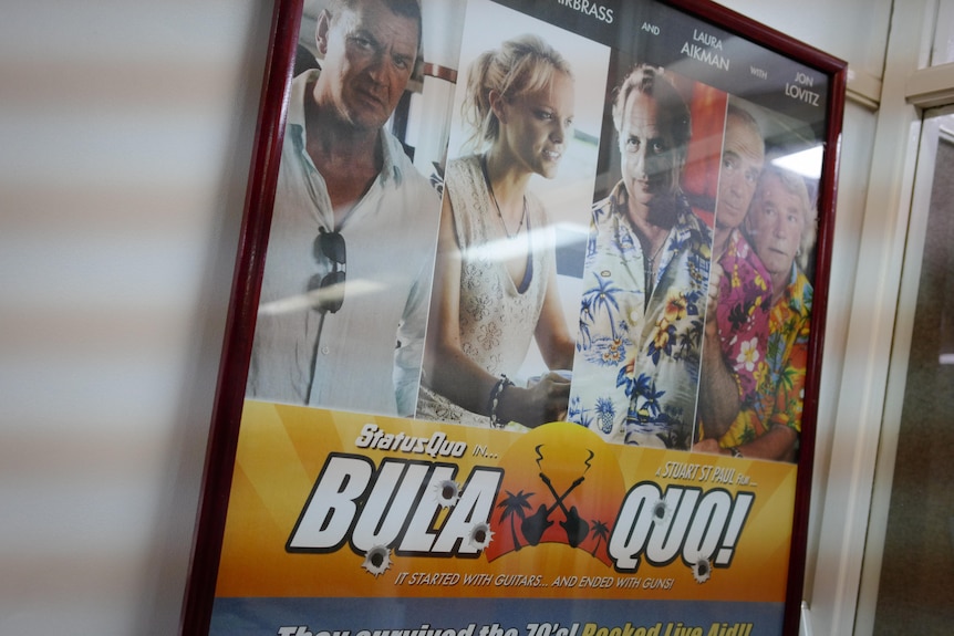 Bula Quo movie poster in the Films Fiji office 