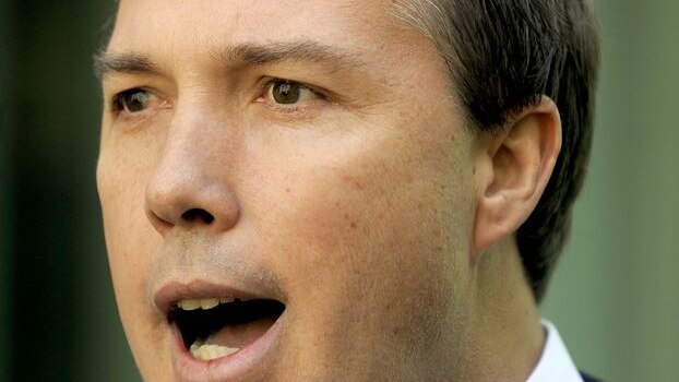 Head shot of Peter Dutton at a press conference in Canberra, September 25, 2008.
