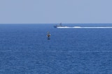 An Israeli Navy vessel patrols in the Mediterranean Sea.