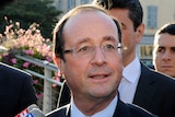 French presidential contender Francois Hollande