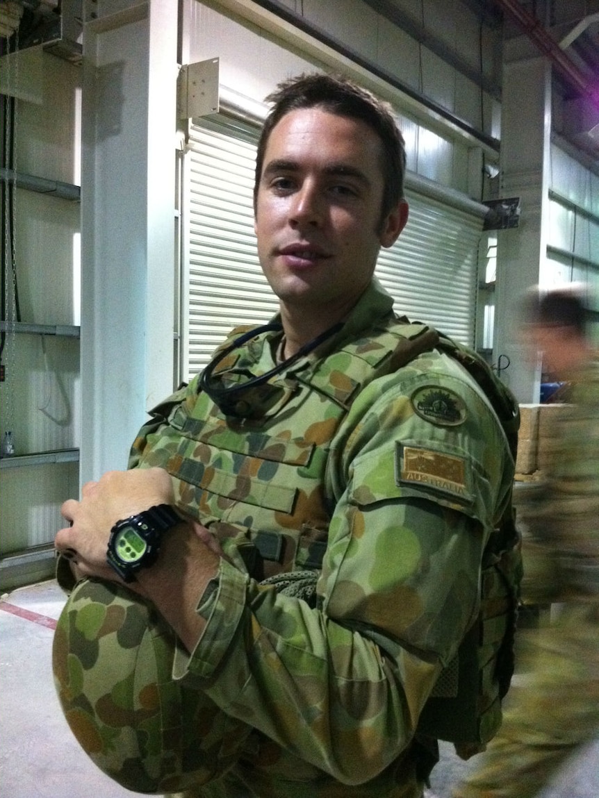 Australian Defence Force psychologist Captain Luke Foster in Afghanistan.