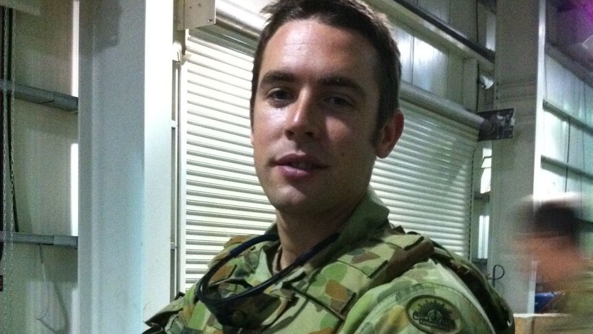 Australian Defence Force psychologist Captain Luke Foster in Afghanistan.