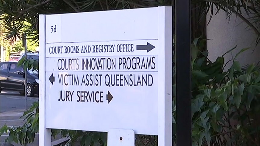 A sign outside Cairns courthouse