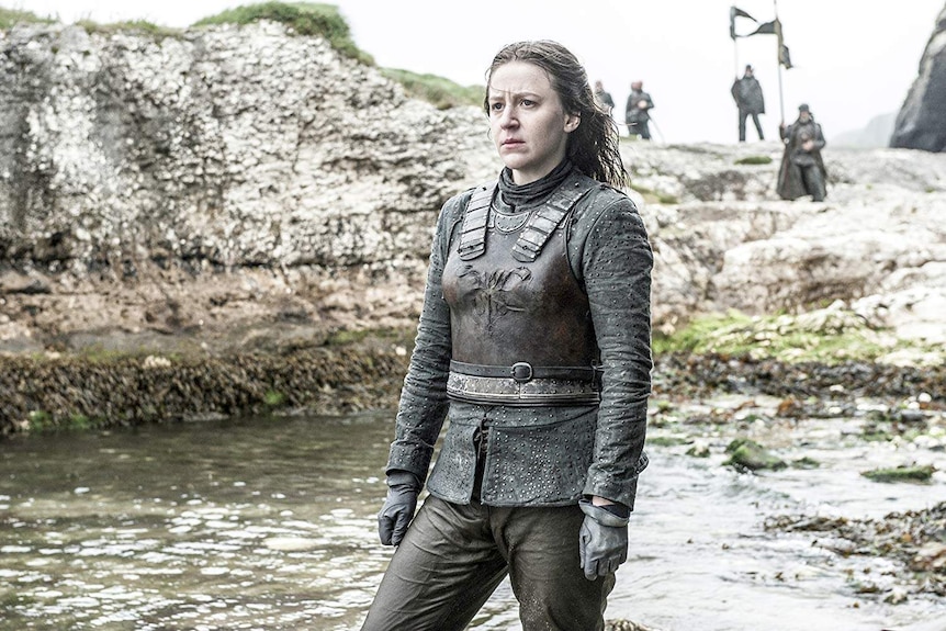 Gemma Whelan as Yara Greyjoy stans on the shore in HBO's Game of Thrones (2011)
