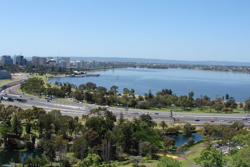 Swan River and city