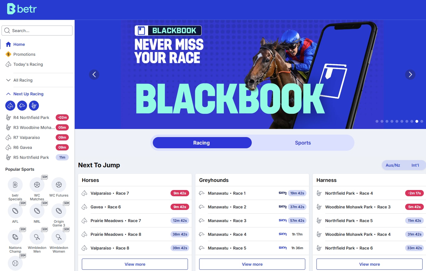 A screenshot of a website showing a gambling advertisement