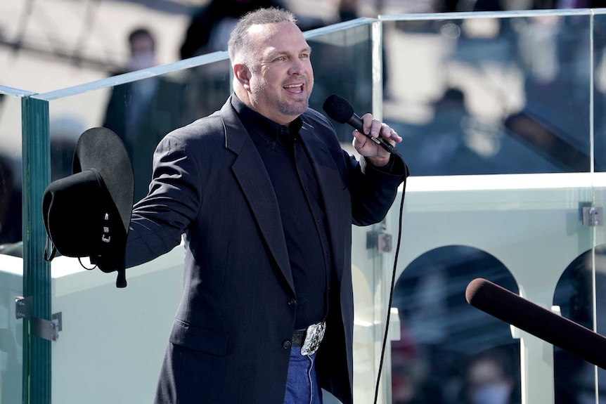 Garth Brooks at the inauguration of US President Joe Biden