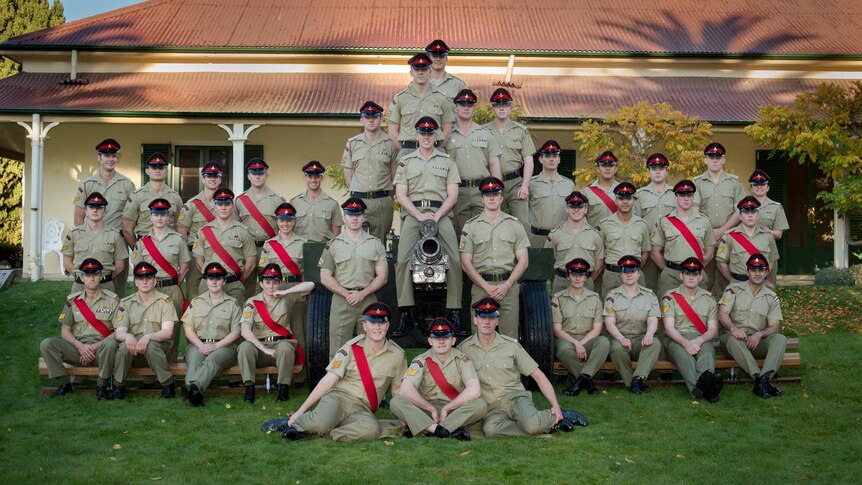 The class of 2014 at Royal Military College Duntroon in Canberra.