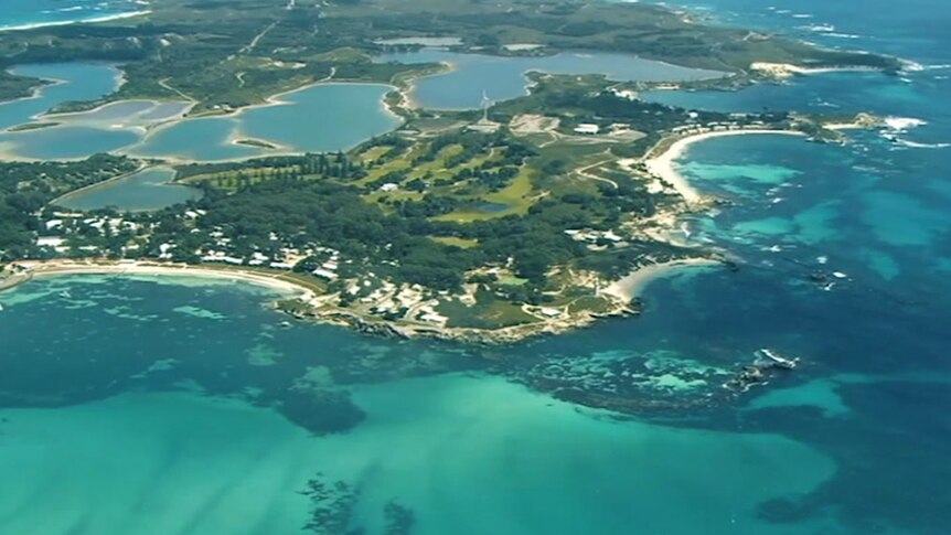 Aerial of Rottnest Island from the 90s.