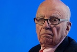 Rupert Murdoch frowning in headshot