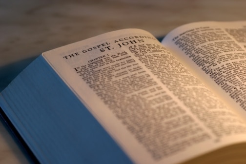 A Bible lays open on a desk (Thinkstock: Hemera)