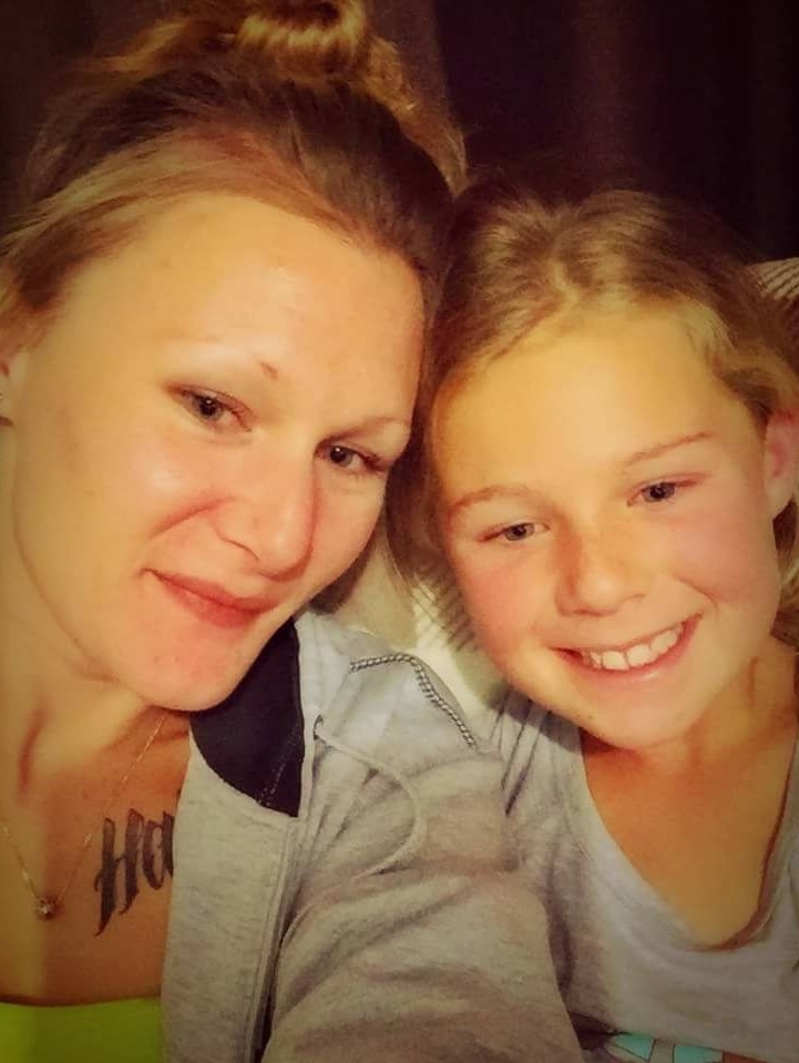 Sarah Newitt and her daughter Phoenix in a selfie