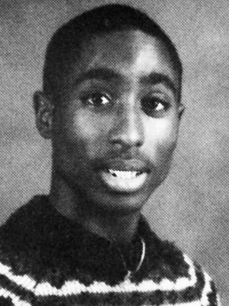 Tupac Shakur in the 1988 Baltimore School for the Arts yearbook.