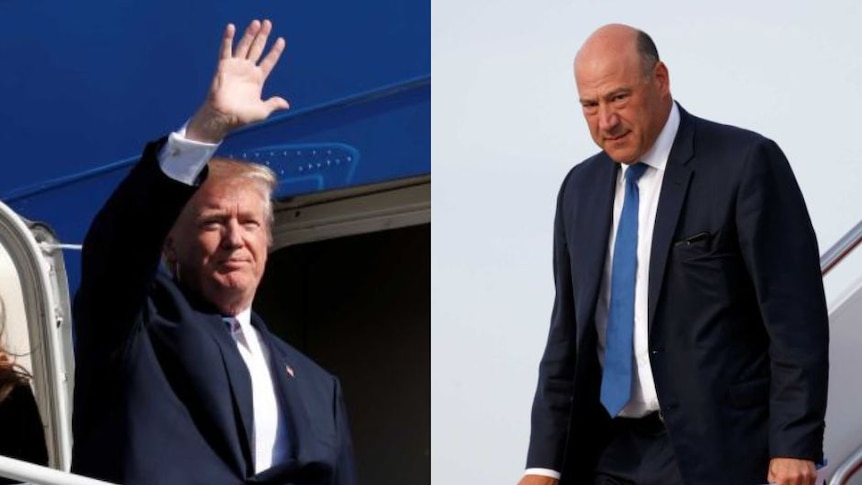 A composite image of Donald Trump and Gary Cohn.