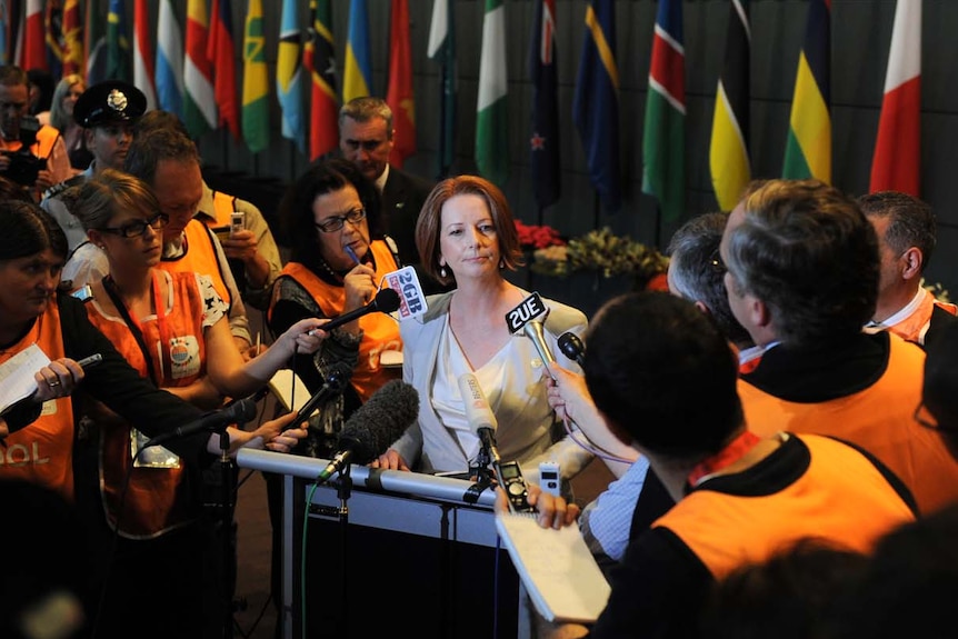 Jullia Gillard responds to Qantas grounding