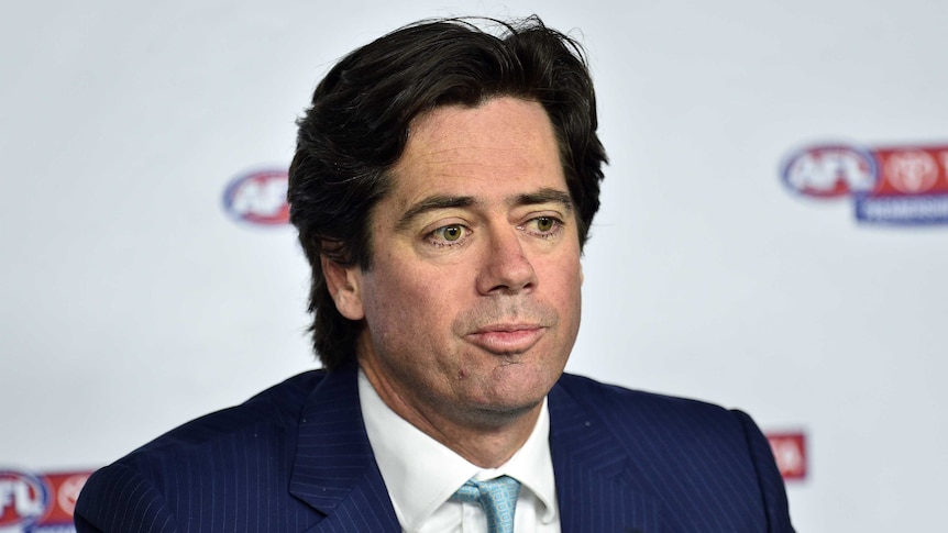 AFL chief executive Gillon McLachlan speaks to the media on November 15, 2016.