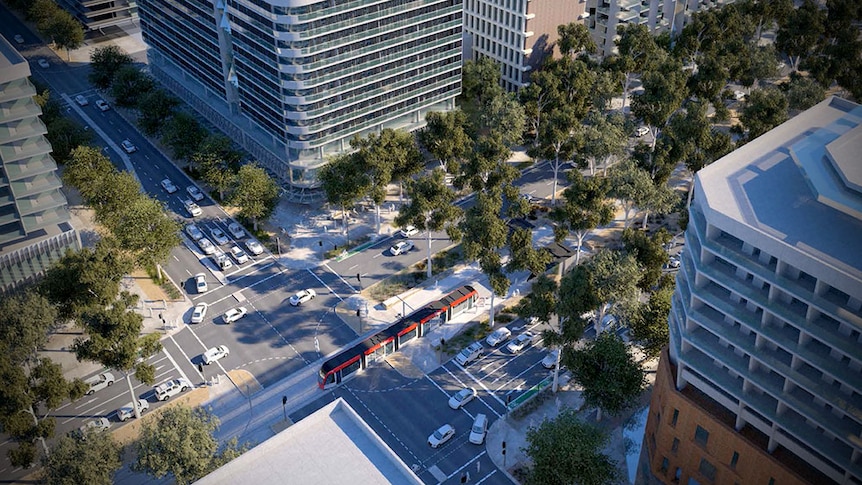 An artists impression of the intersection.