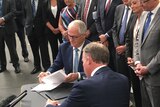 Malcolm Turnbull signs the City Deal Will Hodgman