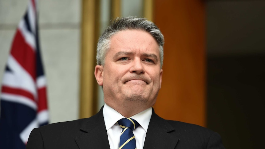 Mathias Cormann frowning