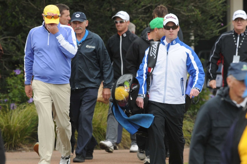 Jarrod Lyle tears up during his return to golf