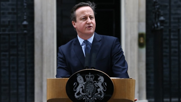 British prime minister David Cameron announces a date for a referendum on membership of EU