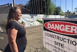 Sharon Murphy at site next to her house in Granville