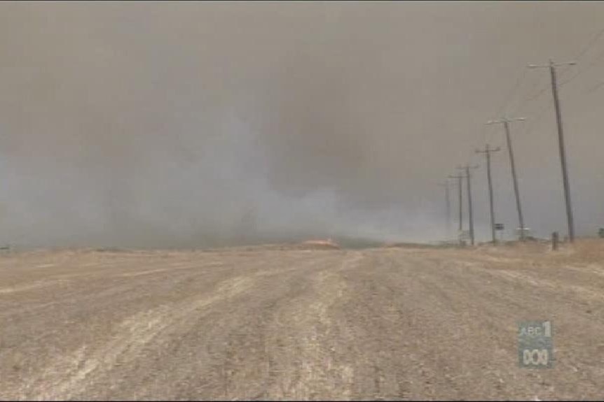 Smoke from the Black Saturday bushfires in Victoria.