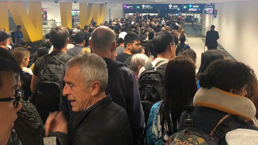 Sydney airport queue