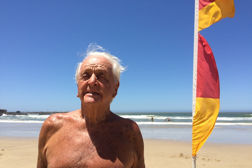 Barrie Cribb on Yamba Main Beach