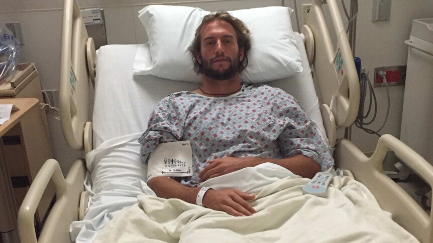 Owen Wright in hospital