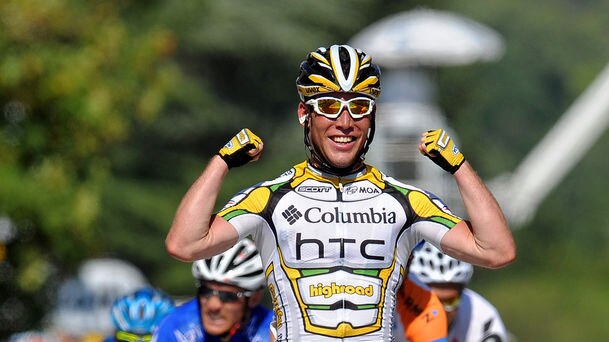 Cavendish celebrates stage two win