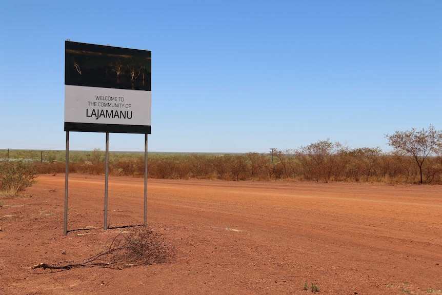 Signage on the edge of a small community.