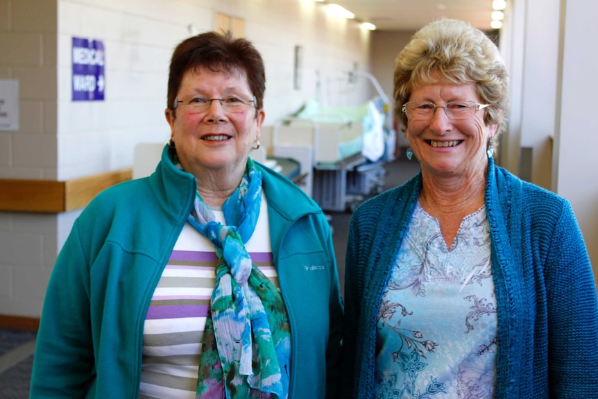 Former midwives at the Mersey Community Hospital Trish Granfield and Marie Day