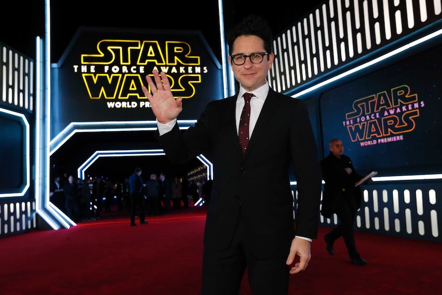 Director JJ Abrams arrives at the premiere of "Star Wars: The Force Awakens" in Hollywood