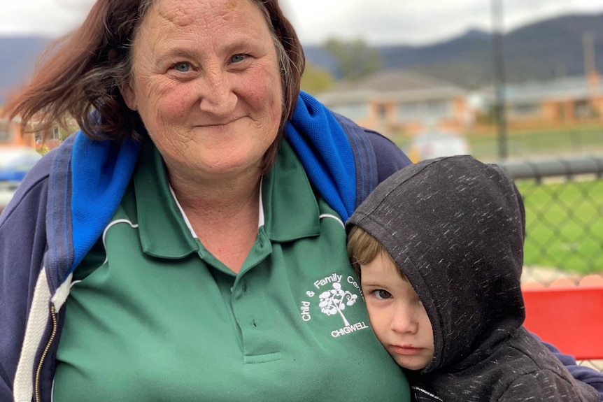 Debbie Honey with her grandson.