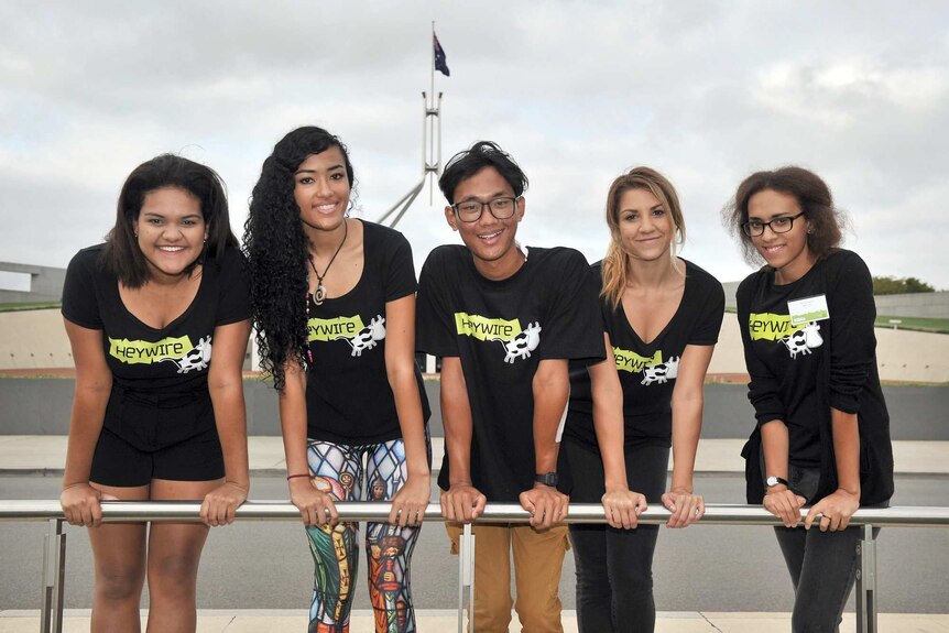 The Heywire 2014  ‘One Mob’ group in Canberra