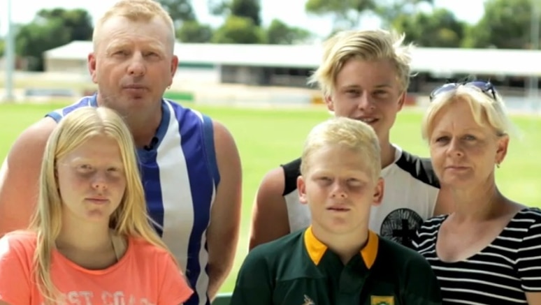 Gavin Lloyd and family at Swan Hill Recreation Reserve