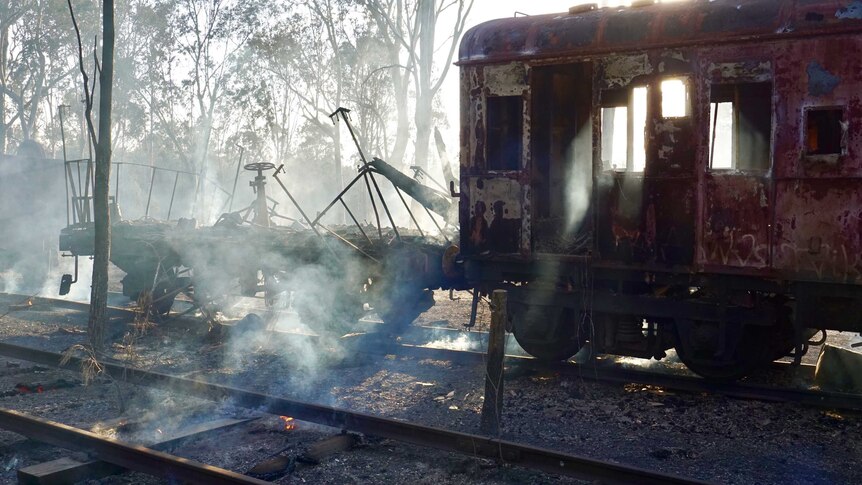 Asbestos fears raised after railway museum fire.