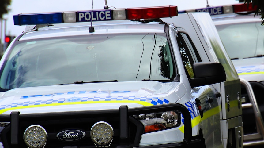 Tasmania Police vehicles.