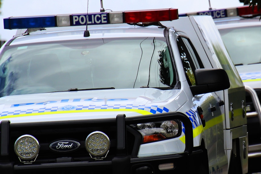 Tasmania Police vehicles.