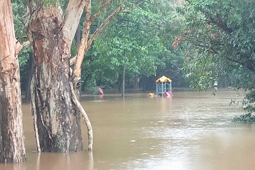 Ex Tropical Cyclone Owen crosses the far north Queensland coast flooding a local park in Cairns.