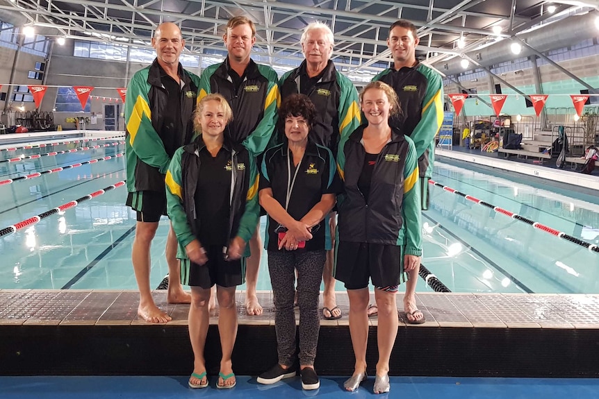 Finswimming team for Master's World Cup in Spain