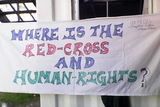 Sign at Manus Island detention centre