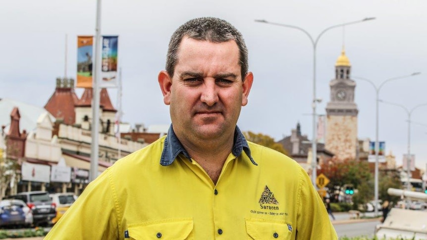 Miner in high-vis clothing