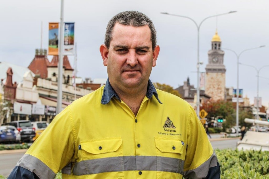 Miner in high-vis clothing